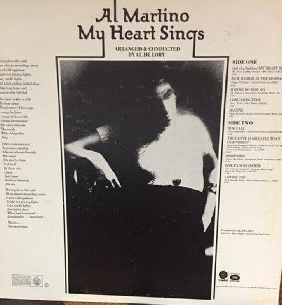 Al Martino : My Heart Sings (LP, Album, Pin)