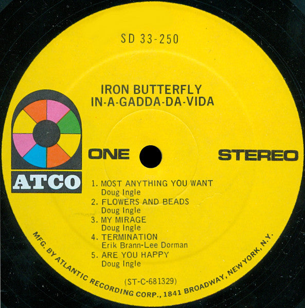 Iron Butterfly : In-A-Gadda-Da-Vida (LP, Album, RP)