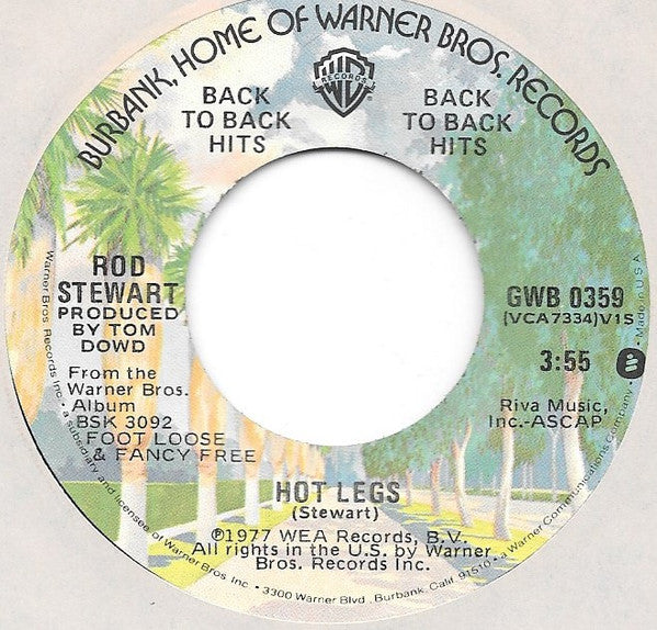 Rod Stewart : You're In My Heart / Hot Legs (7", Single, RE)
