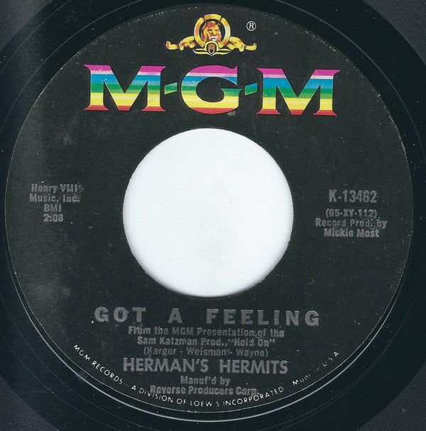 Herman's Hermits : Listen People / Got A Feeling (7", Single, Styrene, Mon)
