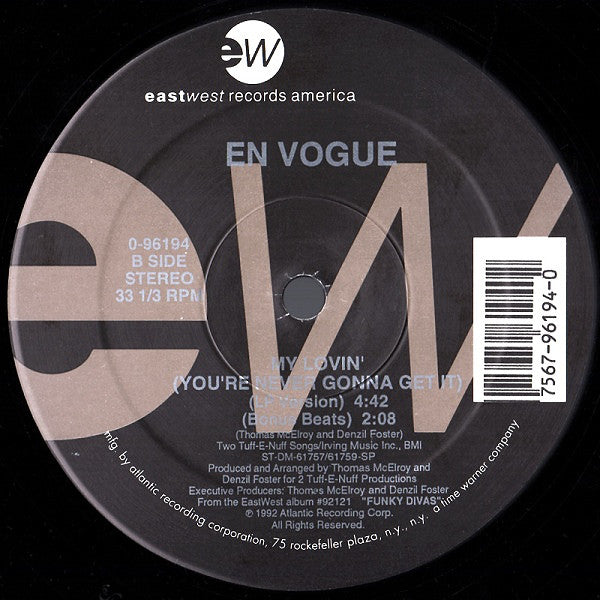 En Vogue : My Lovin' (You're Never Gonna Get It) (12")