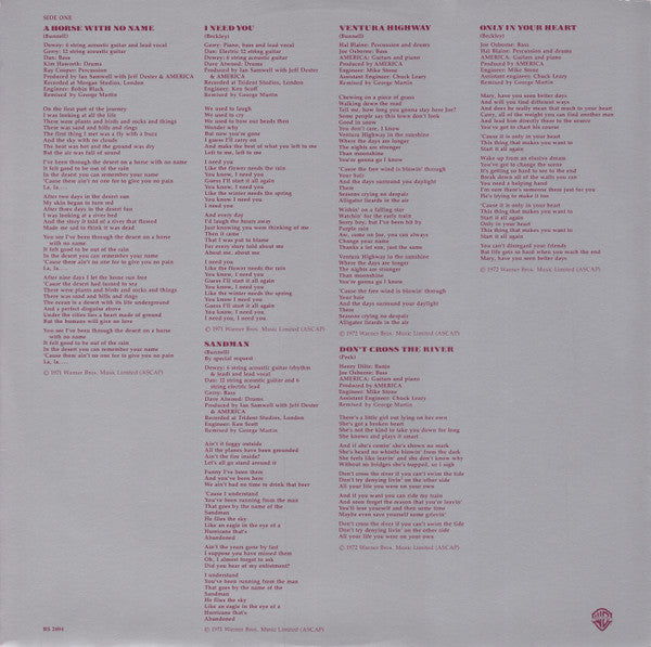America (2) : History · America's Greatest Hits (LP, Comp, RE, Win)