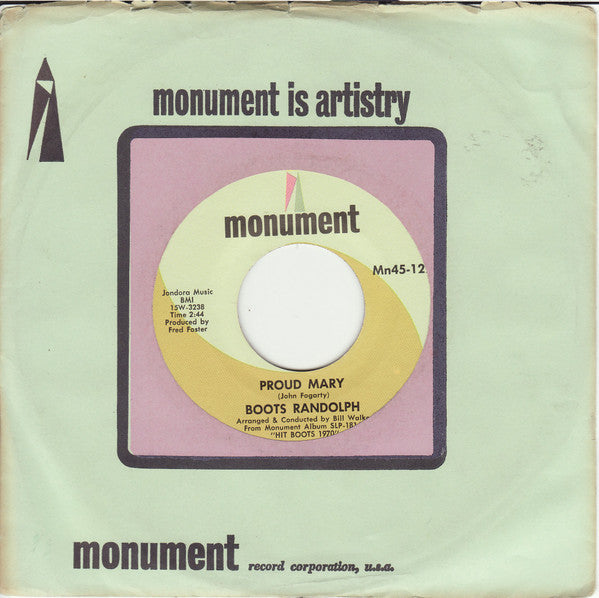 Boots Randolph : Proud Mary / Without Love (There Is Nothing) (7", Single)