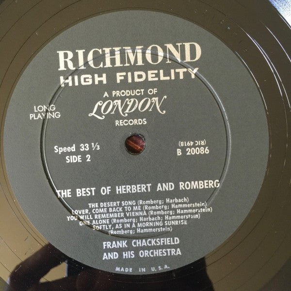 Frank Chacksfield & His Orchestra : The Best Of Herbert And Romberg (LP, Mono)