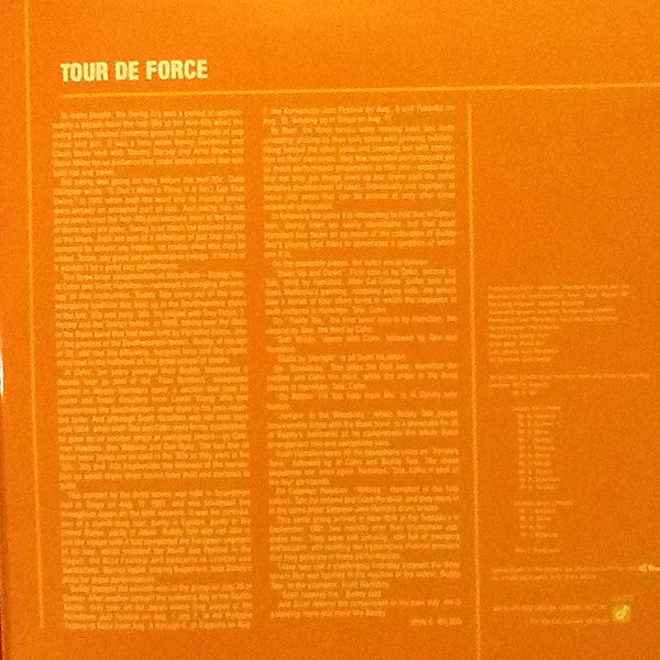 Al Cohn, Scott Hamilton, Buddy Tate, Cal Collins, Jake Hanna, Bob Maize, Dave McKenna : Tour De Force (2xLP, Gat)