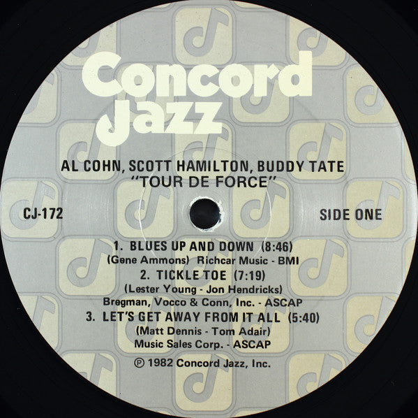 Al Cohn, Scott Hamilton, Buddy Tate, Cal Collins, Jake Hanna, Bob Maize, Dave McKenna : Tour De Force (2xLP, Gat)