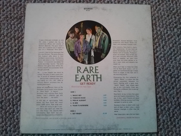 Rare Earth : Get Ready (LP, Album, RP)