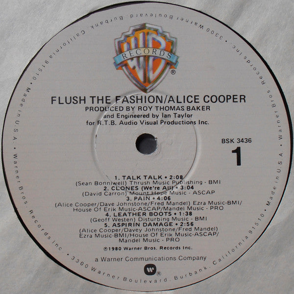 Alice Cooper (2) : Flush The Fashion (LP, Album, Win)