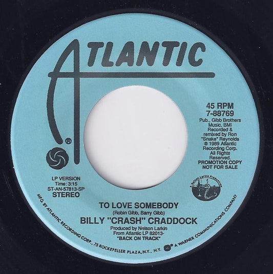 Billy 'Crash' Craddock : To Love Somebody (7", Promo)