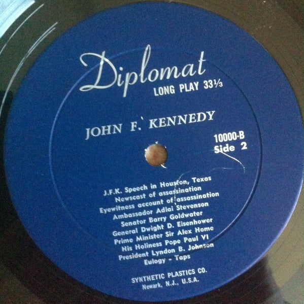 John F. Kennedy : John Fitzgerald Kennedy 1917-1963 (A Memorial Album) (LP, Album, Mono, Blu)