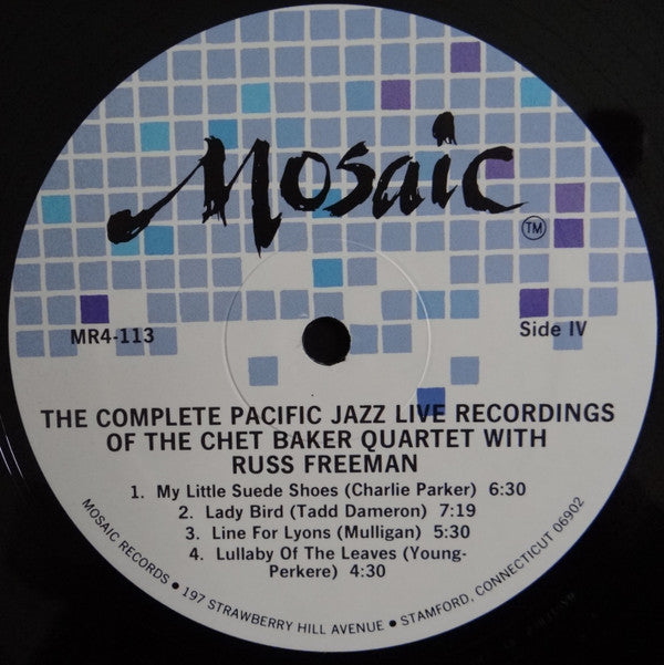 The Chet Baker Quartet* With Russ Freeman : The Complete Pacific Jazz Live Recordings Of The Chet Baker Quartet With Russ Freeman (4xLP, Album, Mono, RM + Box, Comp, Ltd)