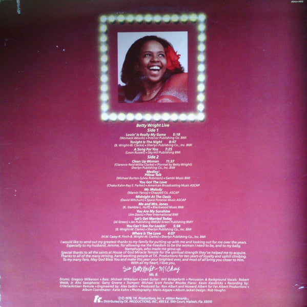 Betty Wright : Betty Wright Live (LP, Album)