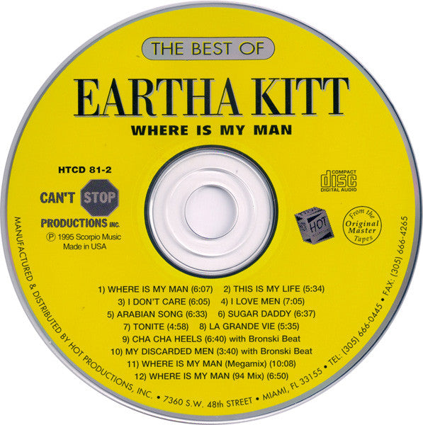 Eartha Kitt : The Best Of Eartha Kitt - Where Is My Man (CD, Comp)
