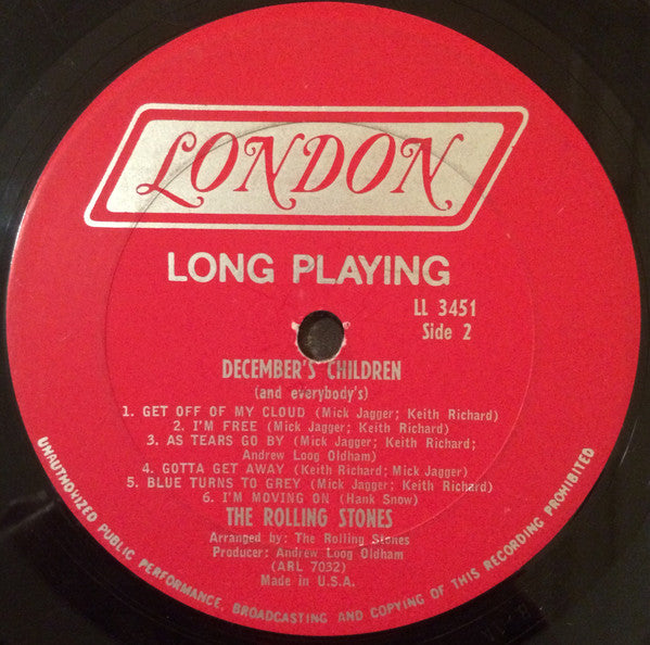 The Rolling Stones : December's Children (And Everybody's) (LP, Album, Mono)