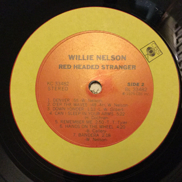 Willie Nelson : Red Headed Stranger (LP, Album)