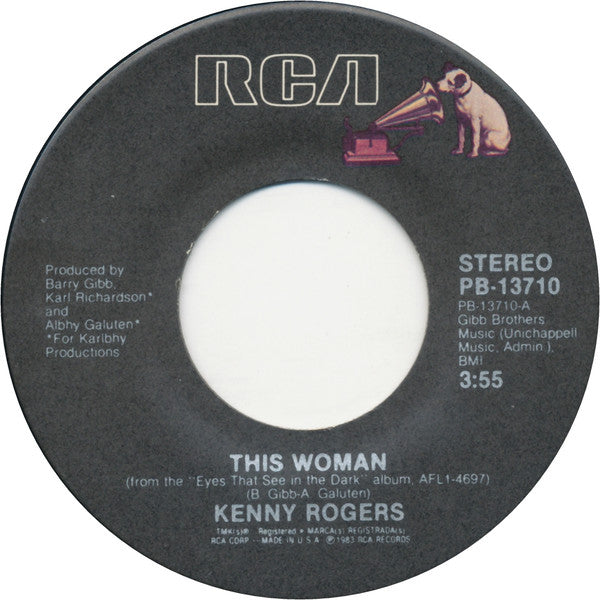 Kenny Rogers : This Woman / Buried Treasure (7", Single, Mon)