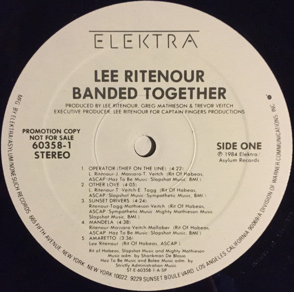 Lee Ritenour : Banded Together (LP, Album, Promo)