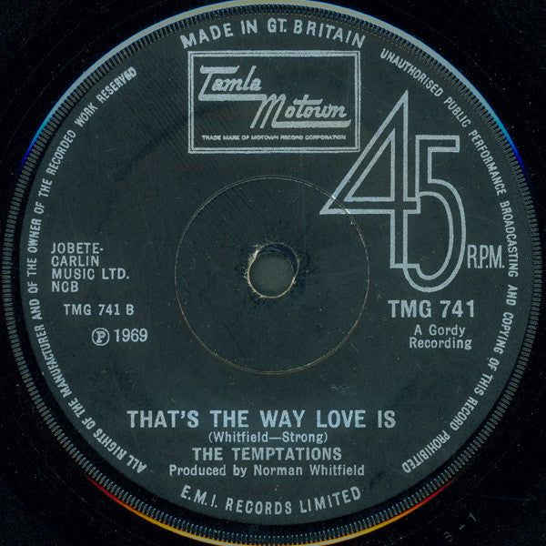 The Temptations : Psychedelic Shack (7", Single, Sol)