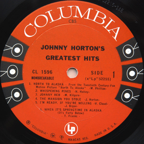 Johnny Horton : Johnny Horton's Greatest Hits (LP, Comp, Mono, 1st)