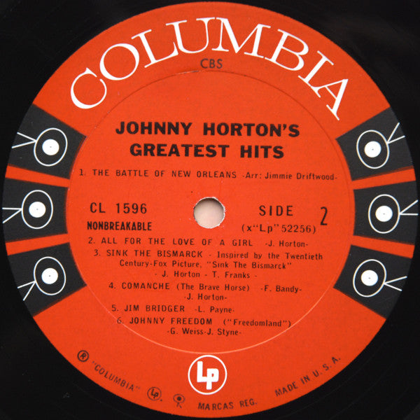Johnny Horton : Johnny Horton's Greatest Hits (LP, Comp, Mono, 1st)