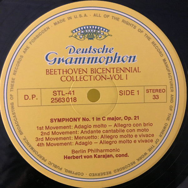 Beethoven* - Herbert von Karajan, Berlin Philharmonic Orchestra* : Symphonies And Overtures Part One (5xLP, Aut + Box, Comp)
