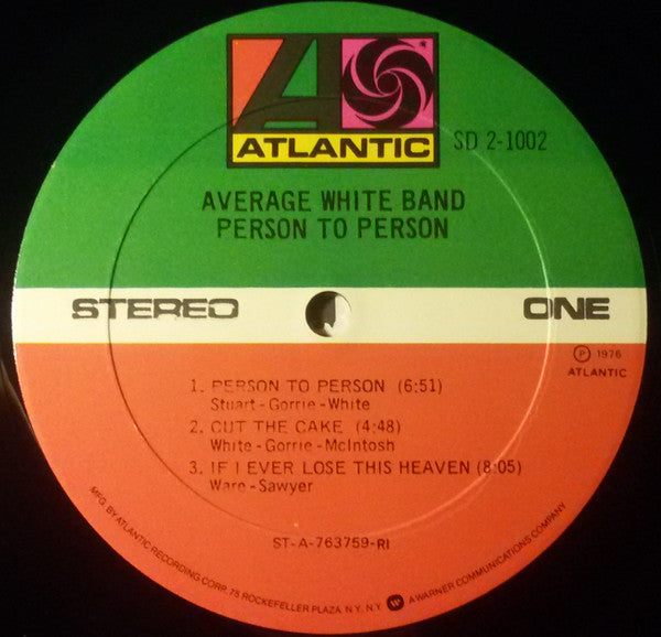 Average White Band : Person To Person (2xLP, Album, Gat)