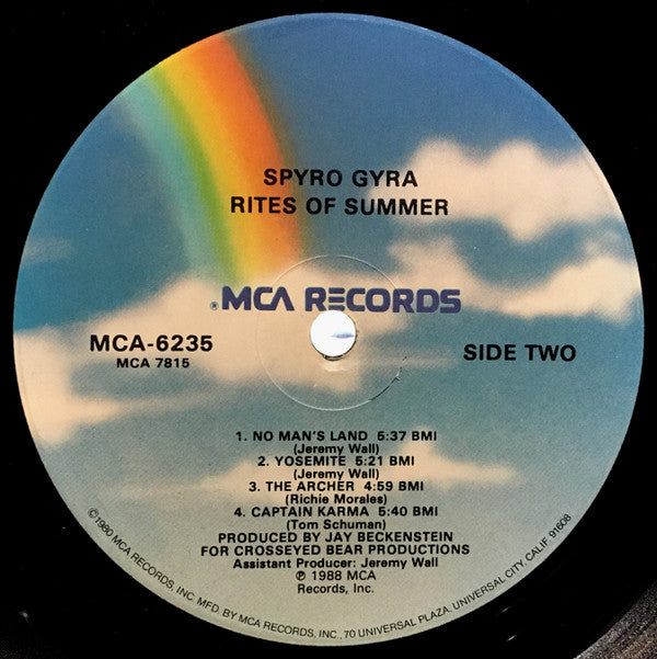 Spyro Gyra : Rites Of Summer (LP, Album, Glo)