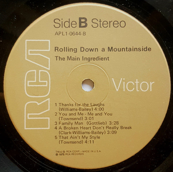 The Main Ingredient : Rolling Down A Mountainside (LP, Album, Lig)