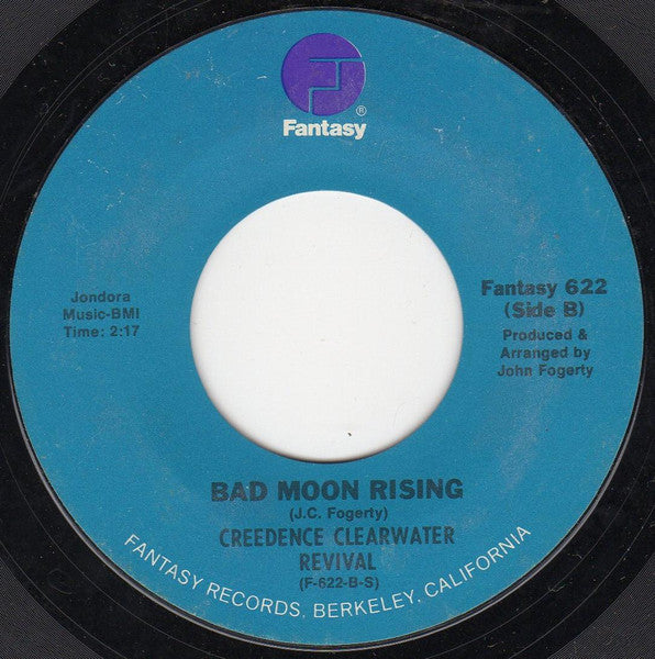 Creedence Clearwater Revival : Lodi / Bad Moon Rising (7", Single, RE)
