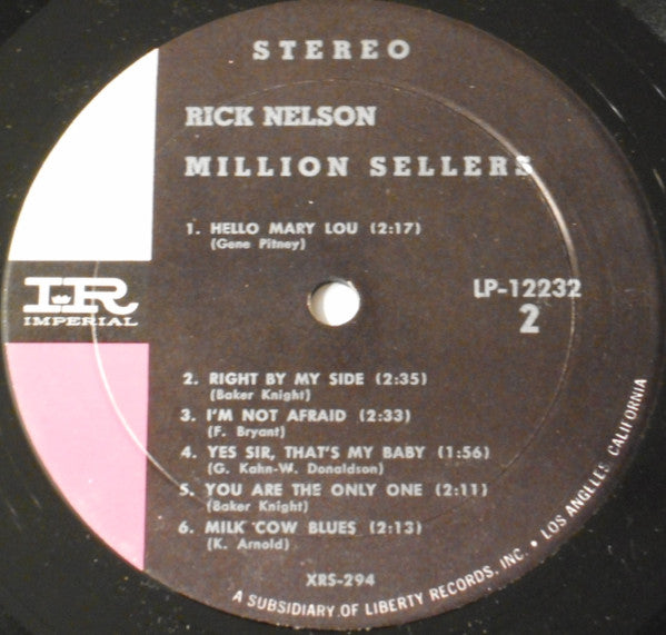 Rick Nelson* : Million Sellers (LP, Comp)