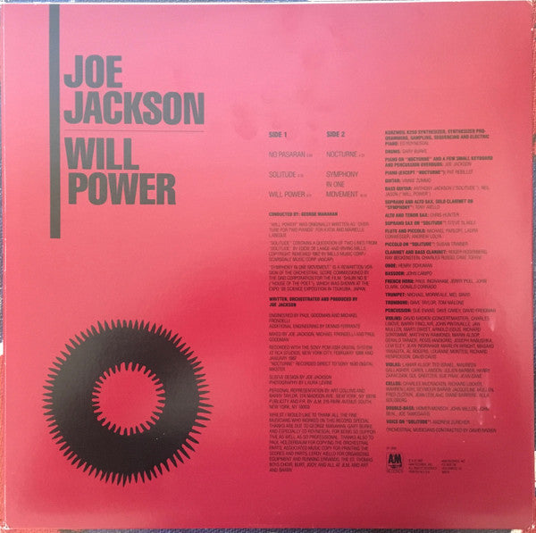 Joe Jackson : Will Power (LP, Album)