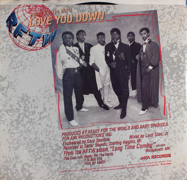 Ready For The World : Love You Down (7", Single, Pin)