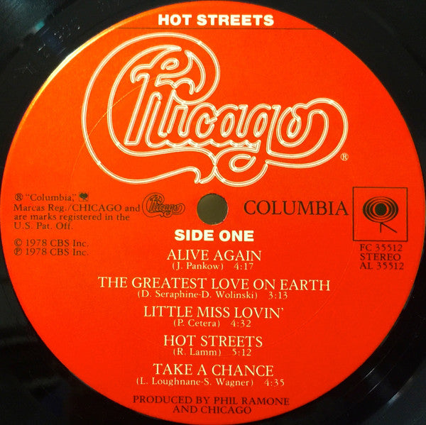 Chicago (2) : Hot Streets (LP, Album, Pit)