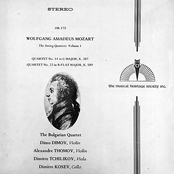 Wolfgang Amadeus Mozart, The Bulgarian Quartet*, Dimo Dimov (2), Alexandre Thomov, Dimitre Kosev, Dimitre Tchilikov : The String Quartets: Volume I (LP, Album)
