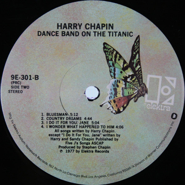 Harry Chapin : Dance Band On The Titanic (2xLP, Album, PRC)