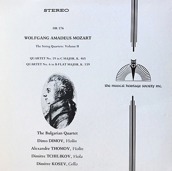 Wolfgang Amadeus Mozart, The Bulgarian Quartet* : The String Quartets: Volume II (LP)