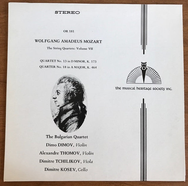 Wolfgang Amadeus Mozart, The Bulgarian Quartet* : The String Quartets: Volume VII (LP)