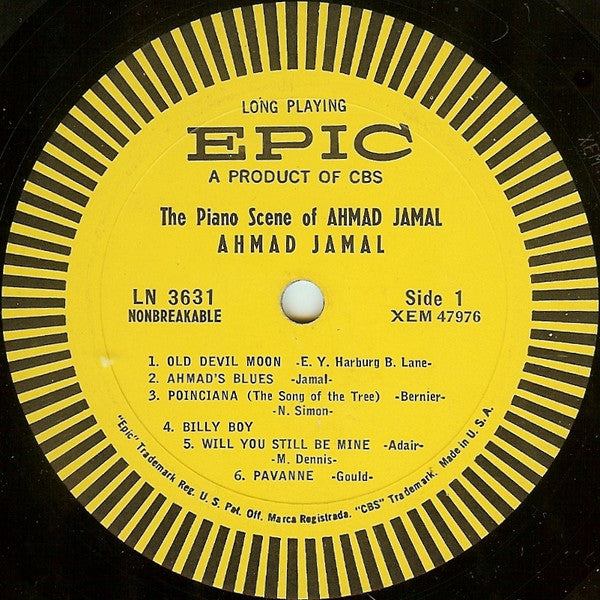 Ahmad Jamal : The Piano Scene Of Ahmad Jamal (LP, Album, Mono)