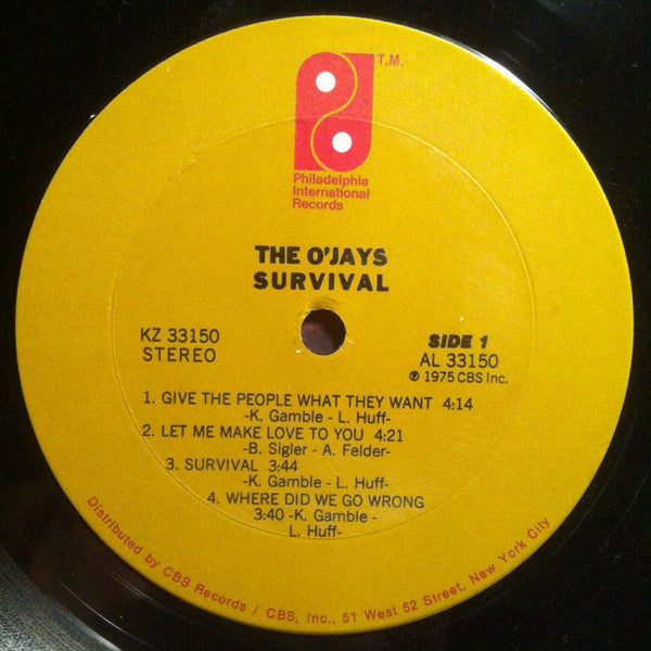 The O'Jays : Survival (LP, Album, Ter)