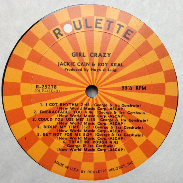 Jackie Cain & Roy Kral* : By Jupiter & Girl Crazy (LP, Album, Mono, Gat)