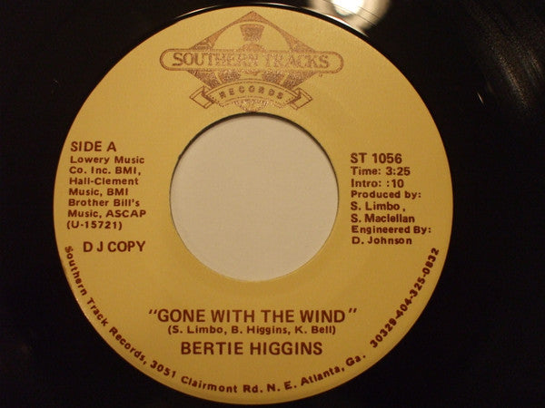Bertie Higgins : Gone With The Wind (7", Single, Promo)