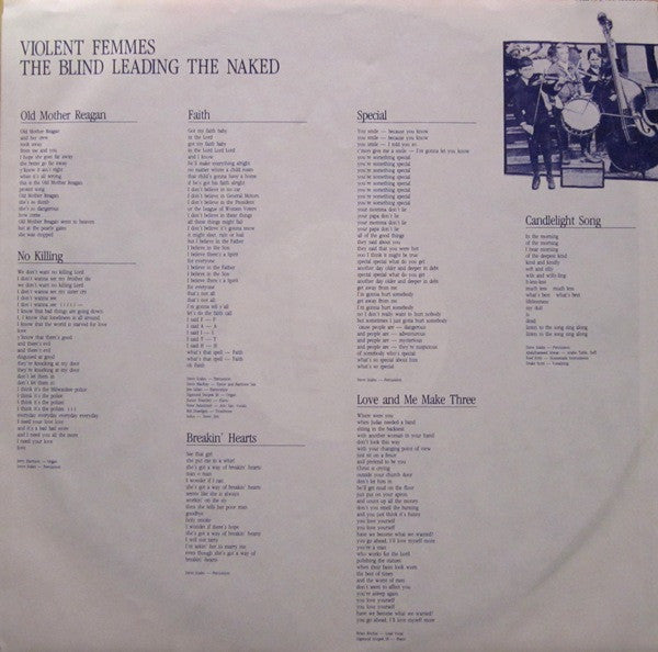 Violent Femmes : The Blind Leading The Naked (LP, Album, All)