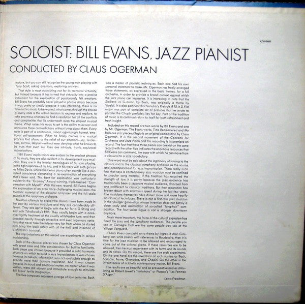 Bill Evans Trio* : Bill Evans Trio With Symphony Orchestra (LP, Album)