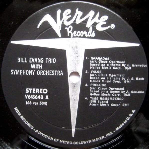 Bill Evans Trio* : Bill Evans Trio With Symphony Orchestra (LP, Album)