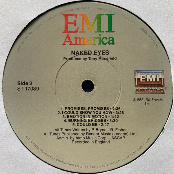 Naked Eyes : Naked Eyes (LP, Album, Jac)