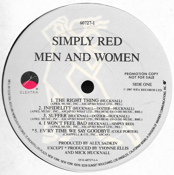 Simply Red : Men And Women (LP, Album, Promo)