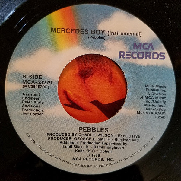 Pebbles : Mercedes Boy (Remixed Version) (7", Single, Pin)