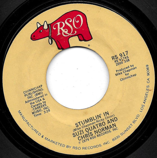 Suzi Quatro And Chris Norman : Stumblin' In (7", Single, Styrene, Ric)