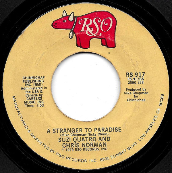Suzi Quatro And Chris Norman : Stumblin' In (7", Single, Styrene, Ric)