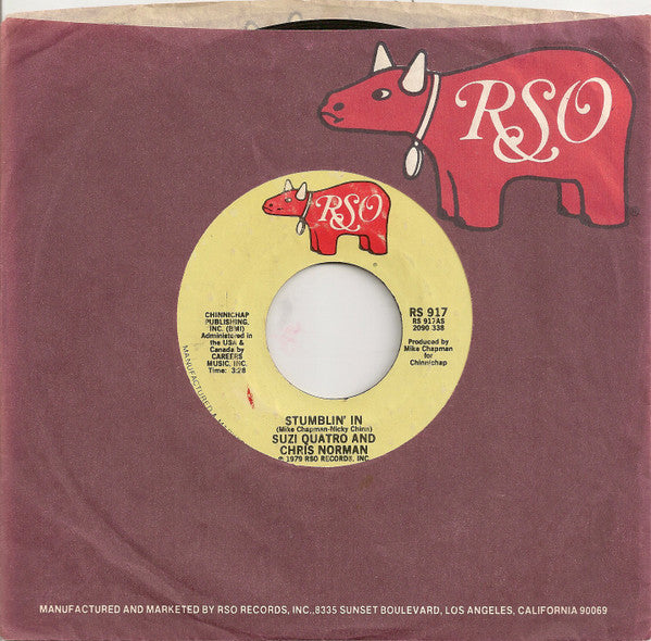 Suzi Quatro And Chris Norman : Stumblin' In (7", Single, Styrene, Ric)